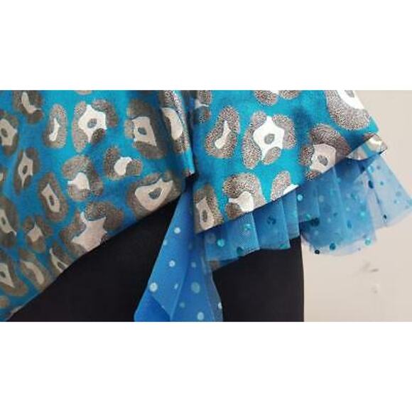 Dance Costume Curtain Call   Medium Adult Turquoise Jazz - Picture 4 of 8